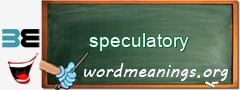 WordMeaning blackboard for speculatory